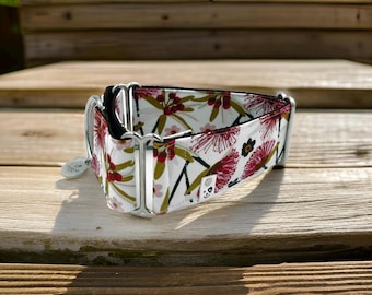 Aussie Native White Bottle Brush / Greyhound - Whippet - Italian Greyhound Martingale Collar