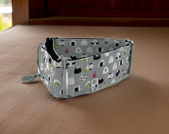 Onigiri Rice Ball Grey | Martingale Collar Greyhound - Whippet - Italian greyhound