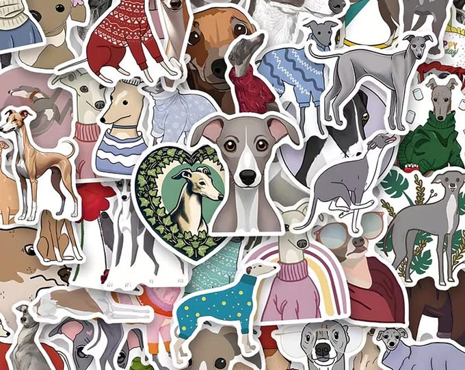Greyhound Sticker Pack | Random 5 / 10 / 20 Pieces | Dog Lover Vinyl Stickers