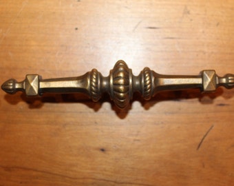 Large Cast KBC N3380 Drawer pull in Antique Brass/Copper Finish H-12