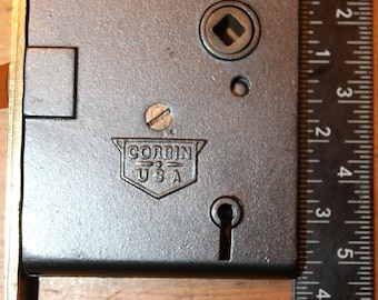 Restored Antique Corbin Cast Bronze Face Keyhole Mortise #1170 R-136
