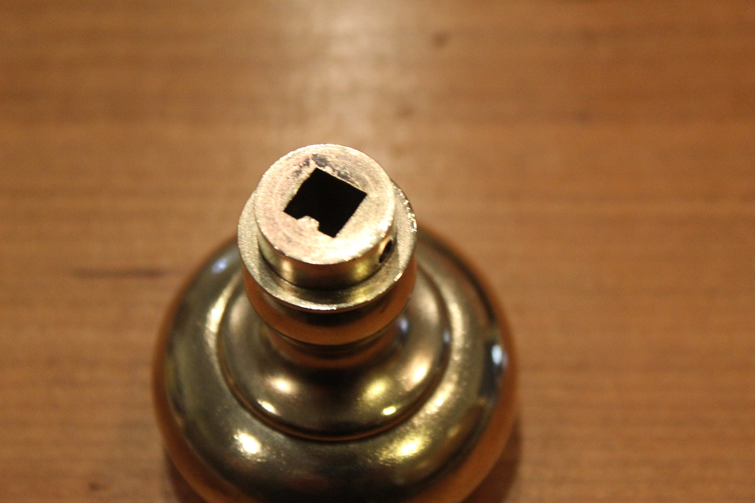 Pair of Pre 1900 2 Brass Door Knobs With Spindle & Set Etsy