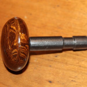 Long stem Bennington Style Porcelain Doorknob with 4" Long Unique Stem X-2