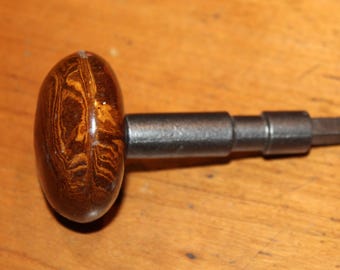 Long stem Bennington Style Porcelain Doorknob with 4" Long Unique Stem X-2