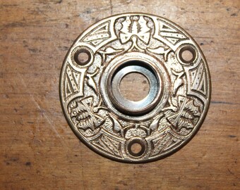 Antique Norwalk H-25100 C:1885 Butterfly Cast Bronze Doorknob Rosette EE-89