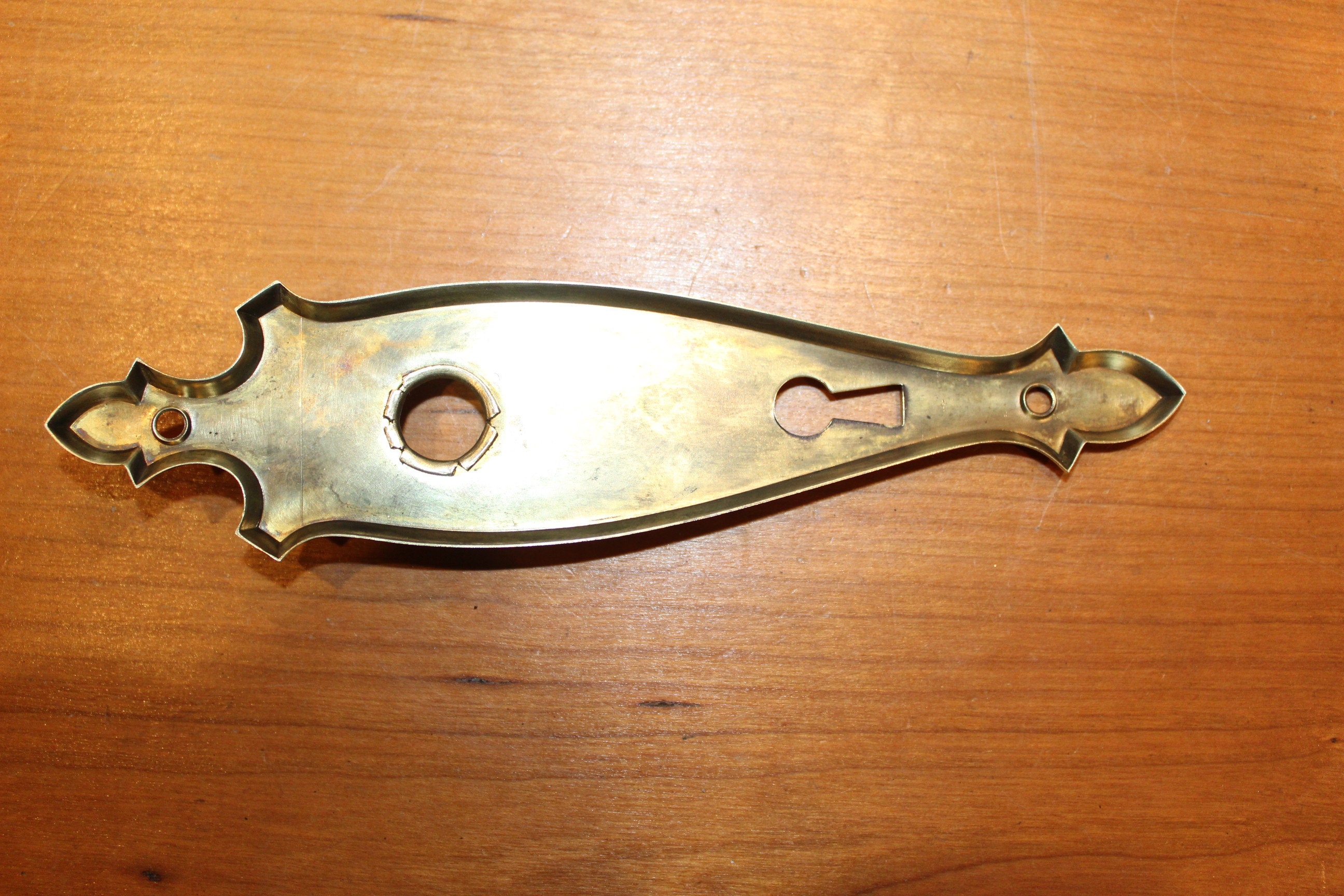 Wrought Bronze Brass Door Knob 7 Escutcheon Back Plate Etsy UK