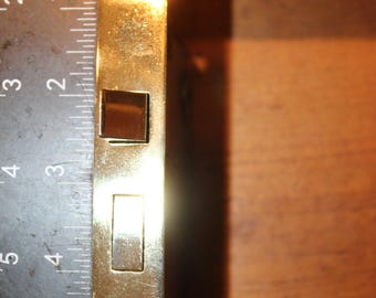 Restored Unbranded Antique Cast Iron Mortise Lock Bronze Faceplate R-46