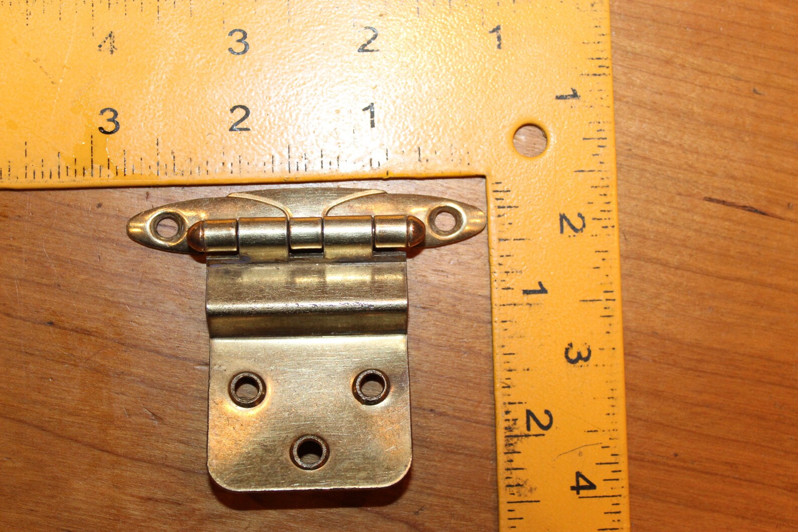 Vintage Antique Brass Plate Kitchen Cupboard Hinges Etsy