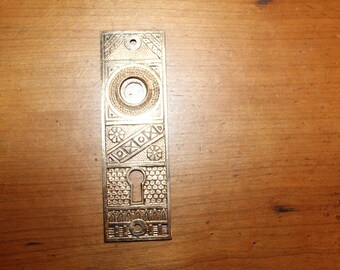 Antique Cast Bronze Escutcheon for FC Linde Knob H-21910 C:1885 S-36