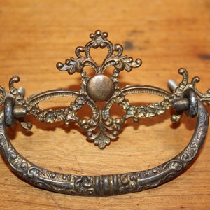 Antique Cast Bronze Drawer Drop Bail Handle Pull    I-20