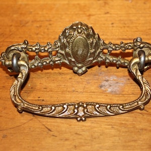 Antique Cast Bronze Drawer Drop Bail Handle Pull   J-30