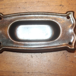 Antique Copper Plate Japanned on Wrought Steel Recessed Window Sash Lift L-118