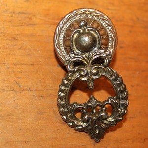 Antique Ornate Heavy Cast Bronze Furniture Drawer Dresser Handle or Pull  G-27