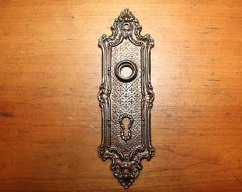 Victorian Copper over Cast Iron Escutcheon by Yale & Towne G-12210 C:1900  C-28
