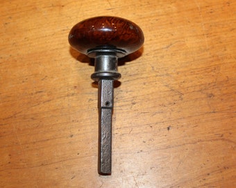 Long stem Bennington Style Porcelain Doorknob with 2-5/8" Long Unique Stem X-35