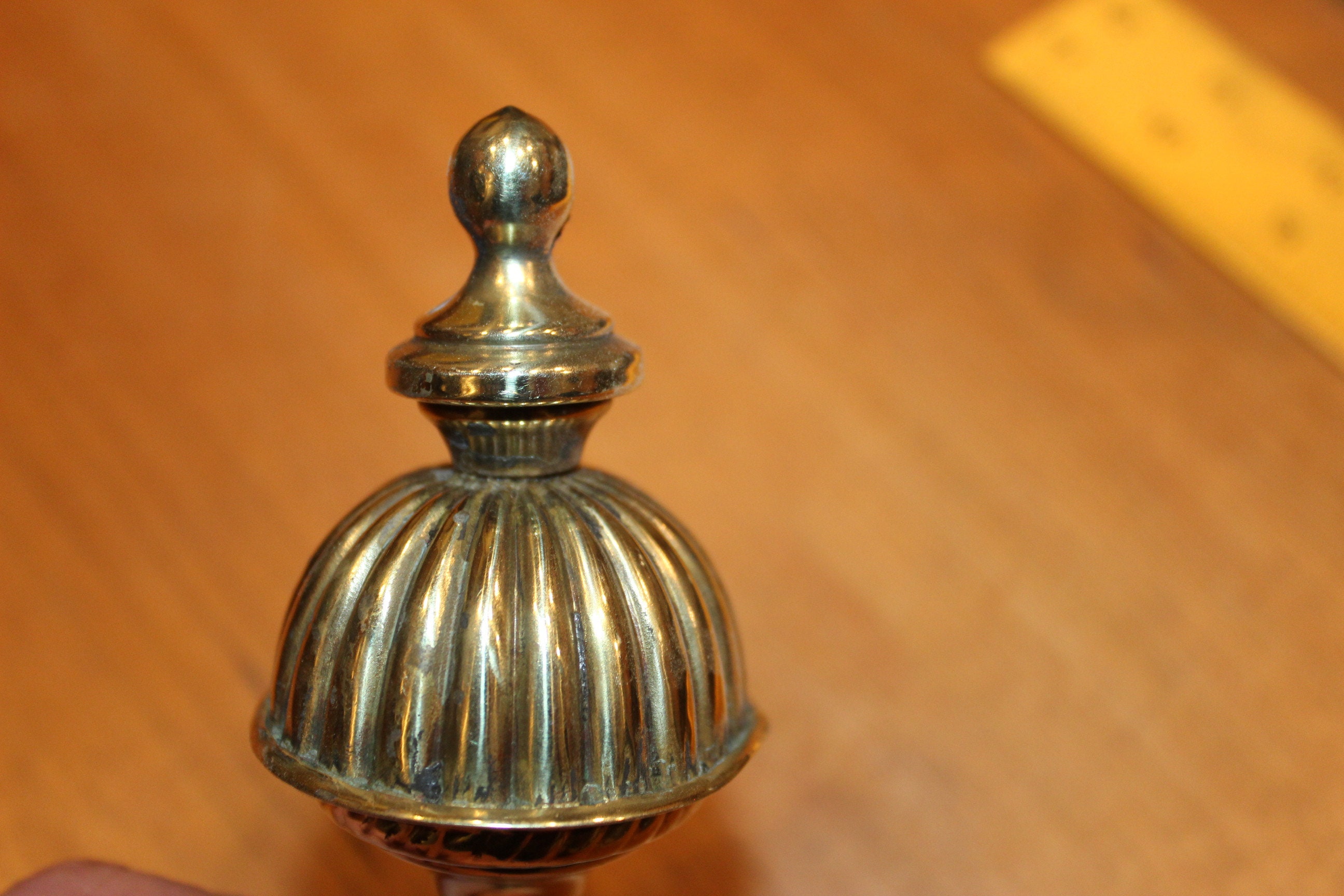 Decorative Screw In Brass Curtain Rod Bed Furniture Finial Etsy