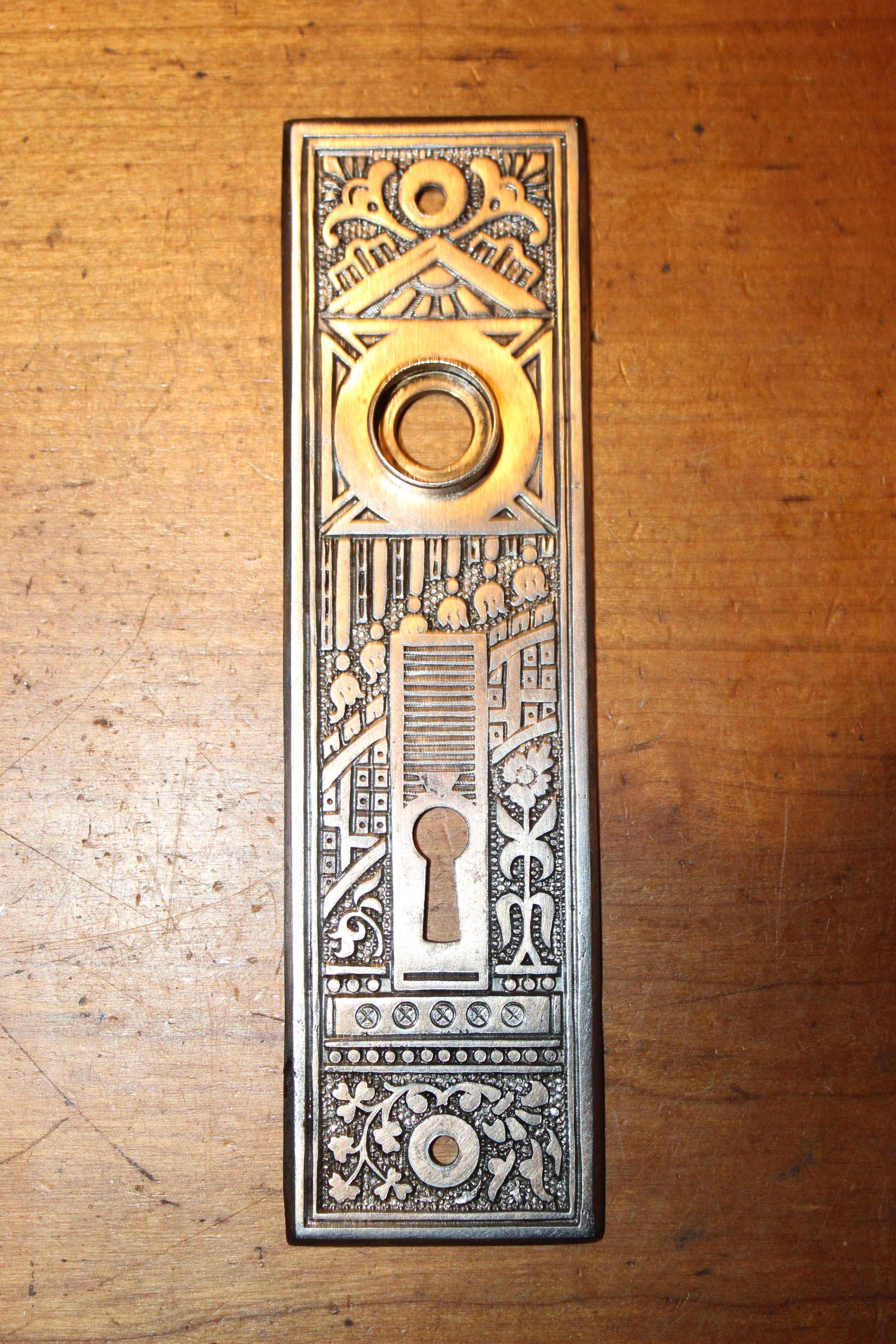 Rare Pattern Corbin Ceylon B-11400 Cast Iron Doorknob Escutcheon S-115 ...