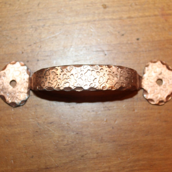 5-1/8" Copper Hammered Colonial Spade Drawer Pulls Handles  I-21