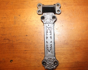 Restored Antique Surface Mount French Door Spring Loaded Bolt Cast Iron E-32