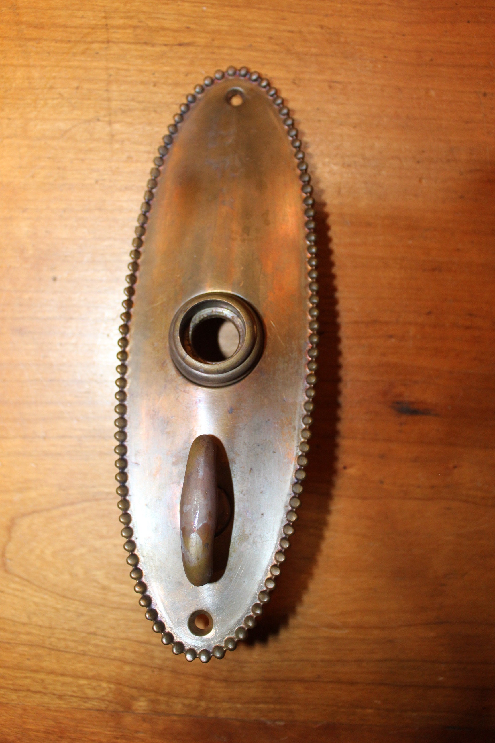 Antique Thumb Turn Beaded Oval Escutcheon for Reading Lenox Etsy