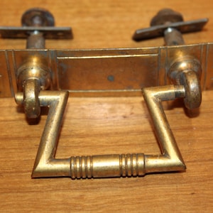 Antique Wrought Brass Bronze Drop Ring Bail Pull Handle Art Deco?  O-45