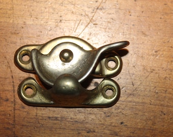 NOS Vintage Cast Bronze Window Sash lock or Latch with Keeper  FF-8-GT