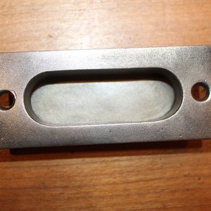 Antique Vintage Nickel on Cast Bronze Recessed Window Sash Lift L-74
