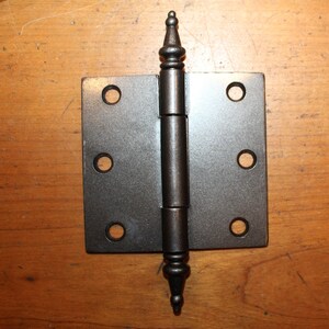 1 + 1  3-1/2&quot; X 3-1/2&quot; Victorian Utility Steeple Tipped Rolled Steel Hinge D-63