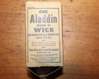 NOS Vintage Aladdin Lamp Model 11 Cloth Kerosene Wick in Original Box  A-18