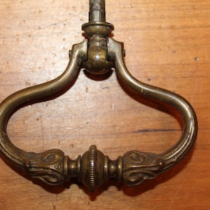 Antique Heavy Cast Bronze Ornate Drawer Bail Drop Handle Pull N-55