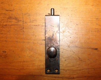 Small Antique Surface Mount French Door Pantry Slide Bolt Steel Iron A-47-GT
