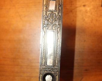 Refurbished Antique Pocket Door Mortise Branford Egyptian B-12100 C:1886 R-154