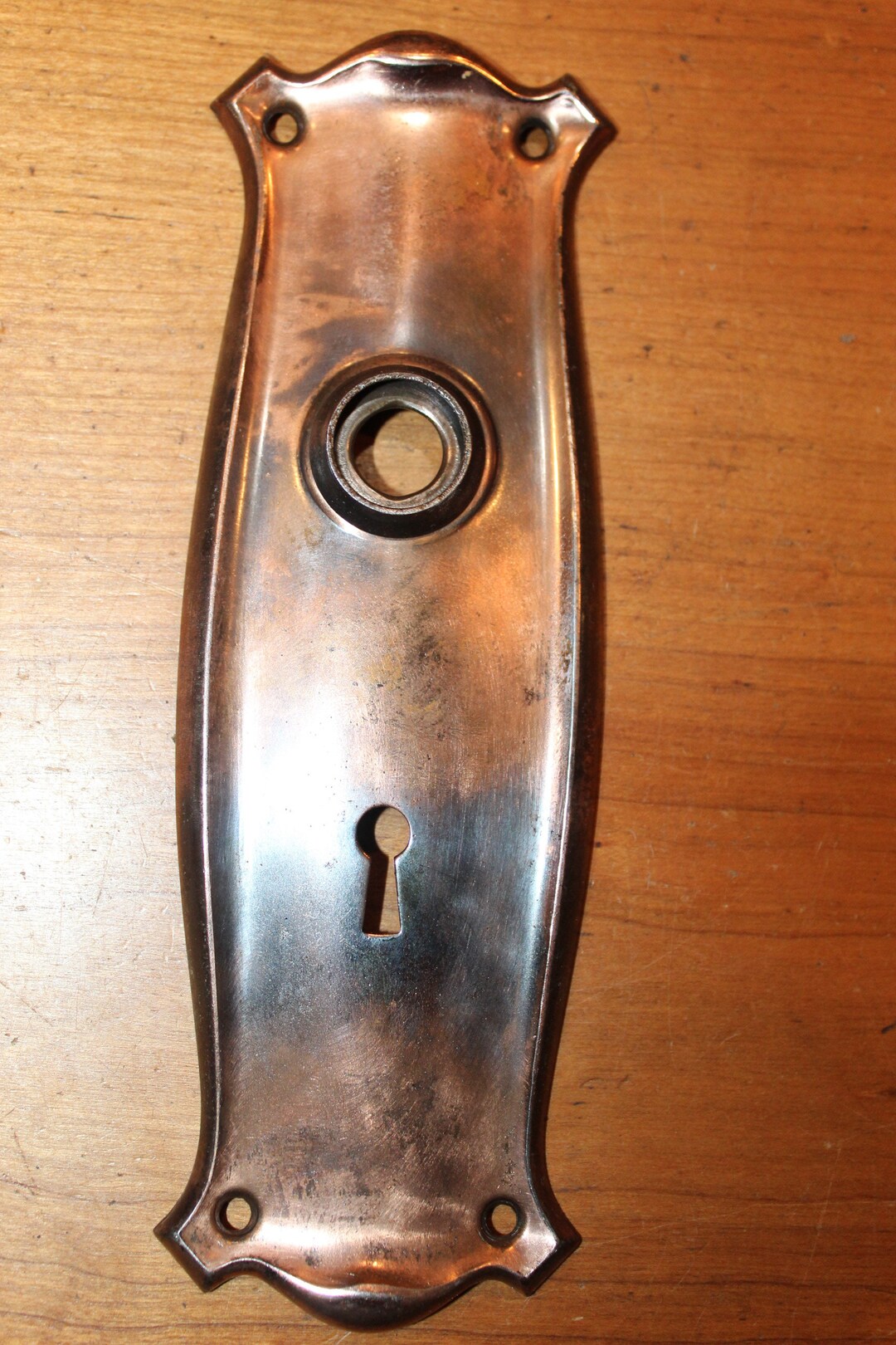 Antique Victorian Japanned Keyhole Escutcheon Patent July 17 1900 B-17