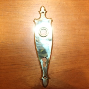 Wrought Bronze Brass Door Knob 7&quot; Escutcheon Back Plate S-19