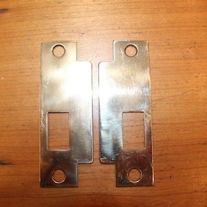 Heavy Bronze Door Strike Plate for Dead Bolt Mortise Only  P-1