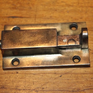 Small Antique Surface Mount French Door Pantry Slide Bolt Cast Iron N-41-GT