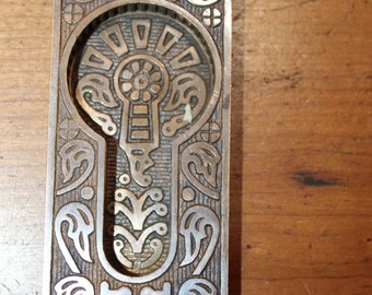 Pocket Door Cast Bronze Ornate Escutcheon A-14