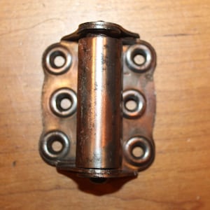 Antique Copper Plated Spring-Loaded Screen Door or Gate Hinge D-38