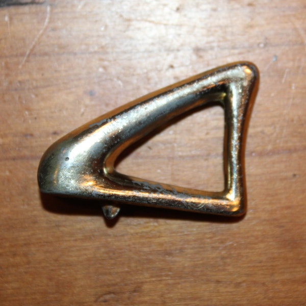 Vintage Brass Plated Mid-Century 50's Style Drawer Cabinet Pull Q-50