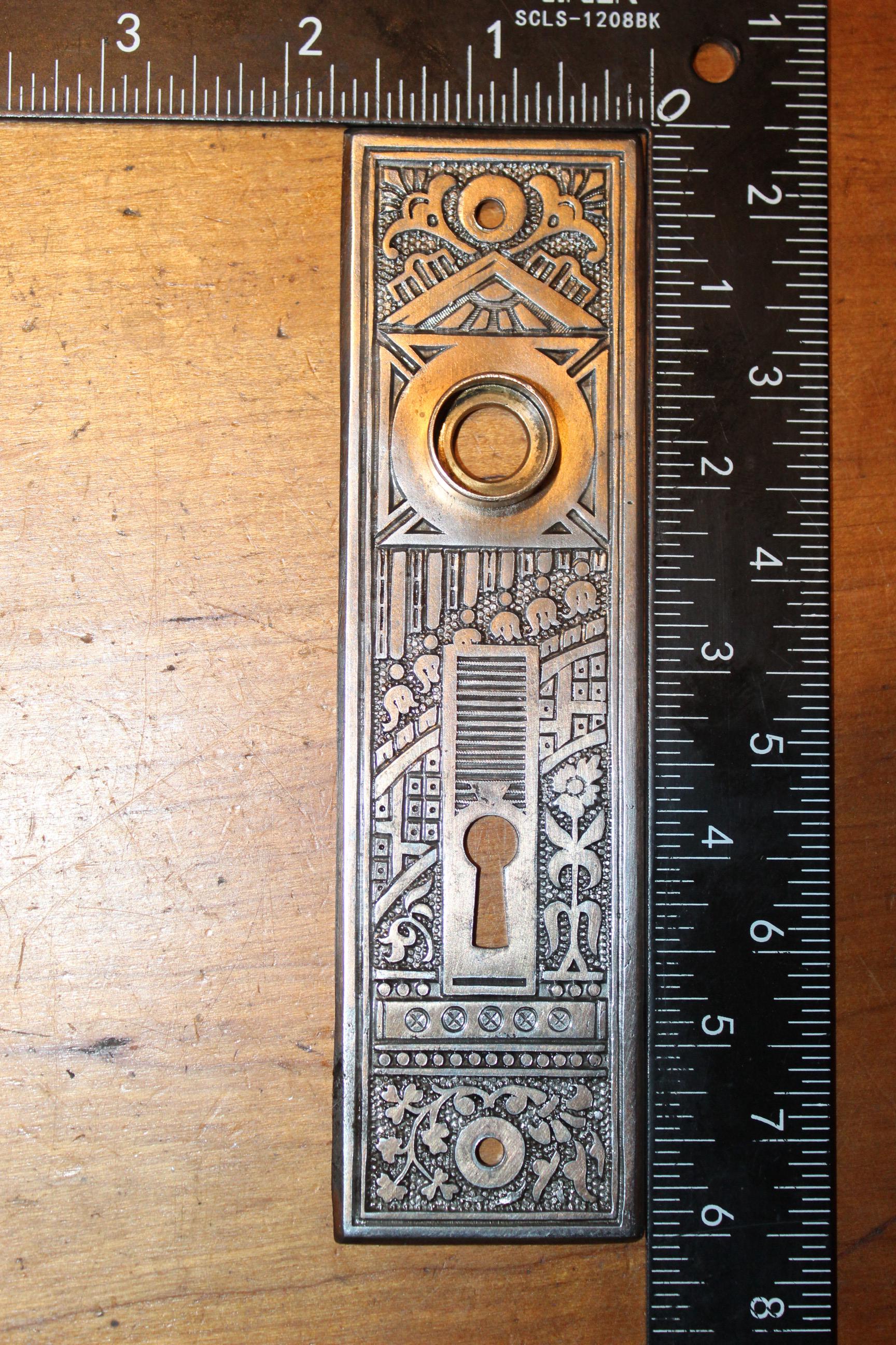 Rare Pattern Corbin Ceylon B-11400 Cast Iron Doorknob Escutcheon S-115 ...