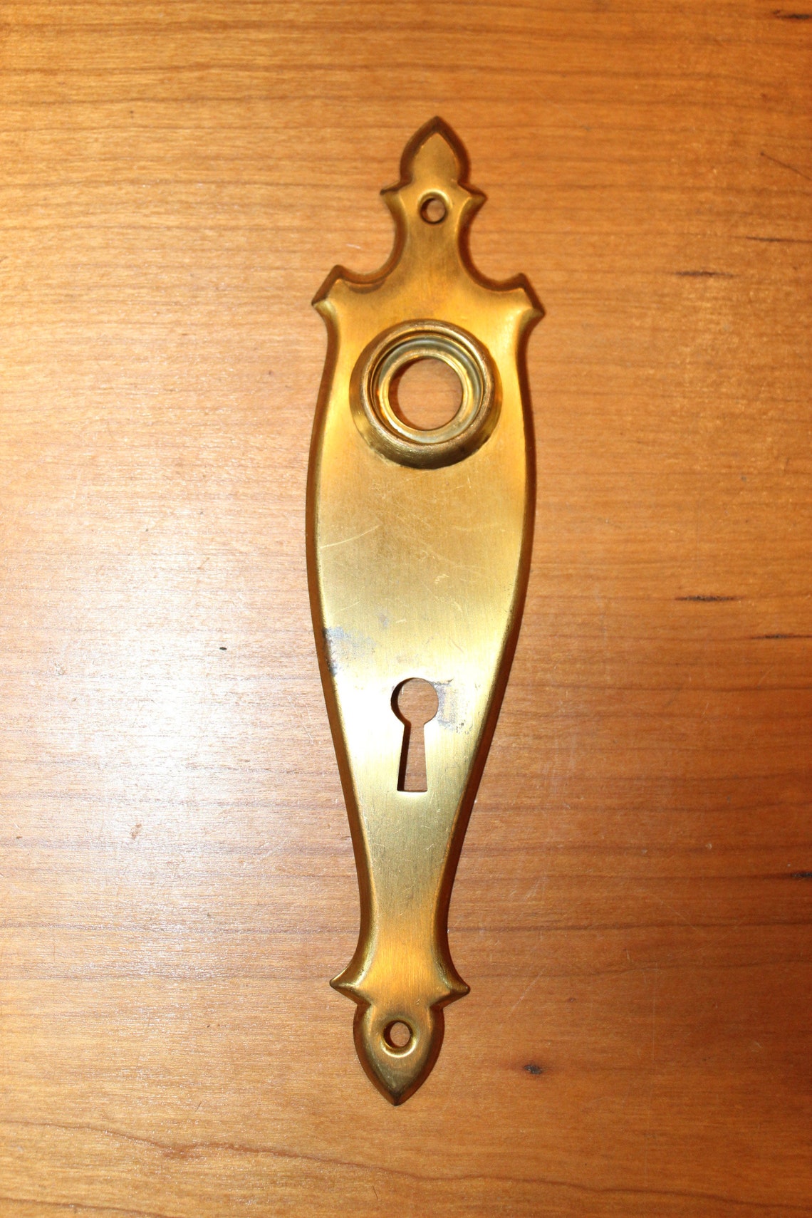 Wrought Bronze Brass Door Knob 7 Escutcheon Back Plate Etsy