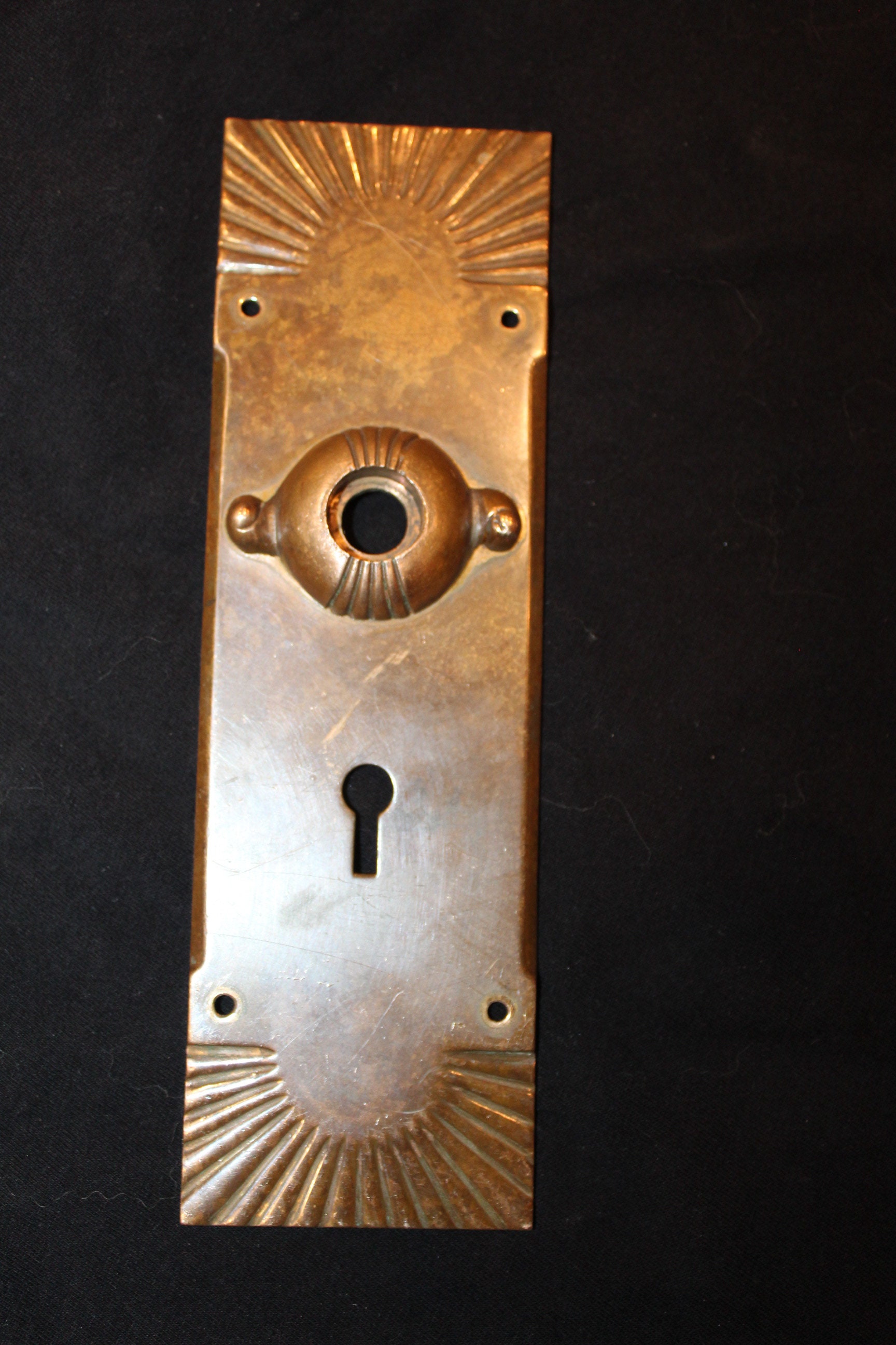 Victorian Solid Cast Bronze Door Knob Keyhole Escutcheon Etsy