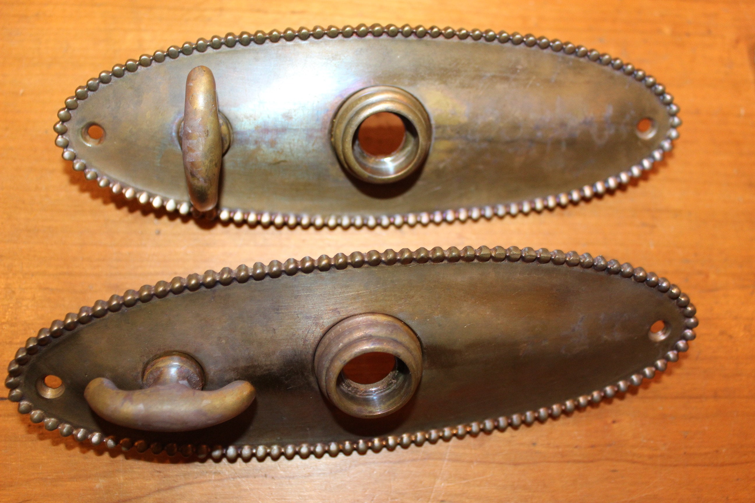 Antique Thumb Turn Beaded Oval Escutcheon for Reading Lenox Etsy