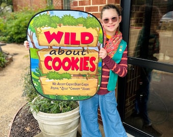Girl Scout Cookie Sign - Wild about Cookies"