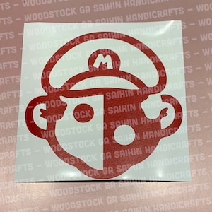 Switch Mushroom Plumber AKA Super Mario Vinyl Decal /Window Decal/Sticker