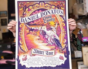 Daniel Donato’s Cosmic Country - Winter Tour 2023 Artist&#39;s Print,  Tour Poster