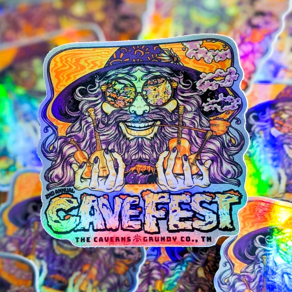 Cave Fest 2023 Exclusive Holographic Sticker