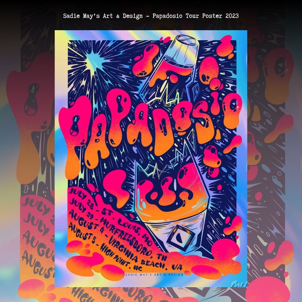 Papadosio Tour 2023 OFFICIAL PRINTS Artist Editions Foil