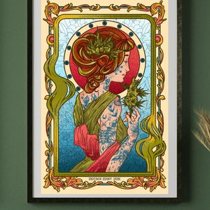 Mother Mary Jane Art Nouveau Print by Sadie May