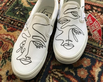 Custom vans slip ons | Etsy